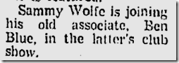 Feb. 24, 1962, Sammy Wolfe 