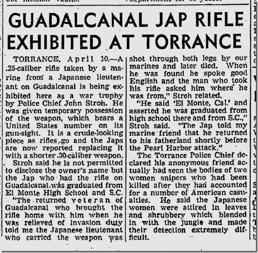April 11, 1943, Encounter April 11, 1943, Encounter