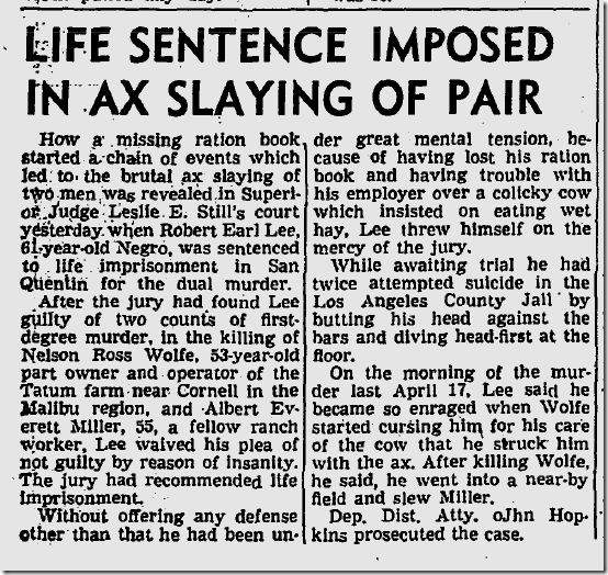 Aug. 14, 1943, Ax Killing 