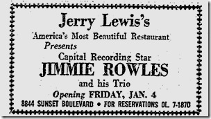 Jerry Lewis Restaurant, Jan. 4, 1963 