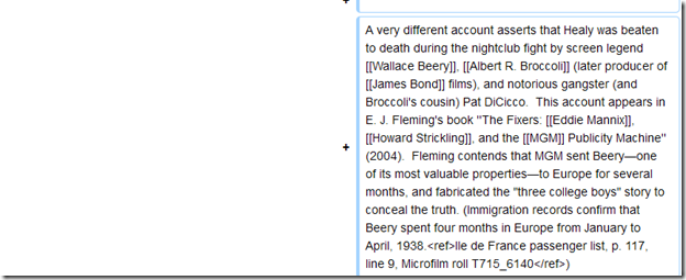 Wikipedia, Ted Healy Revert 