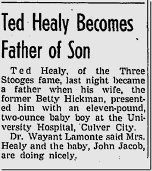 Healy Son Born, Dec. 18, 1937
