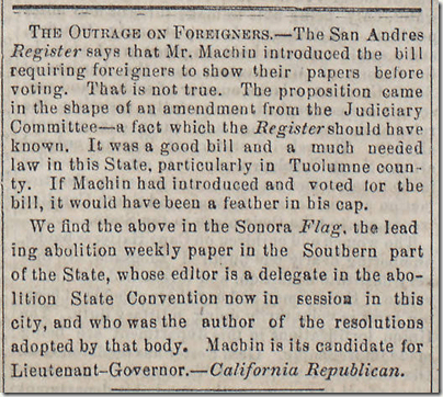 July 4, 1863, Voting by Foreigners July 4, 1863, Voting by Foreigners
