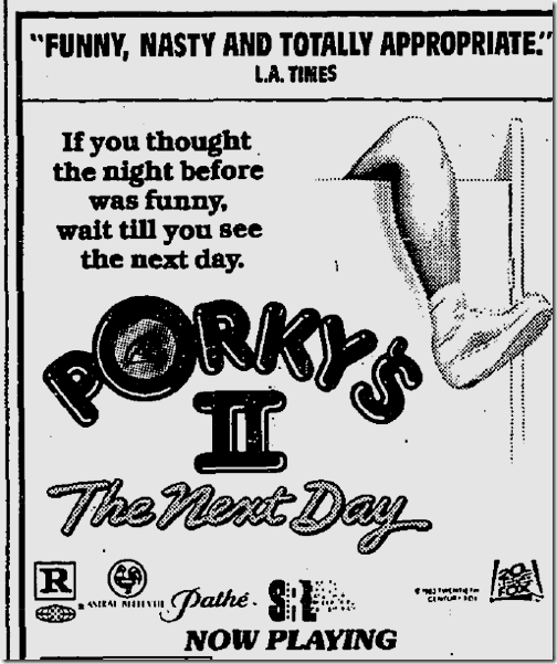 July 5, 1983, Porky's II 