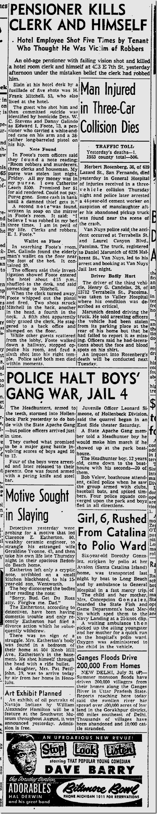 Aug. 1, 1953, Murder-Suicide 