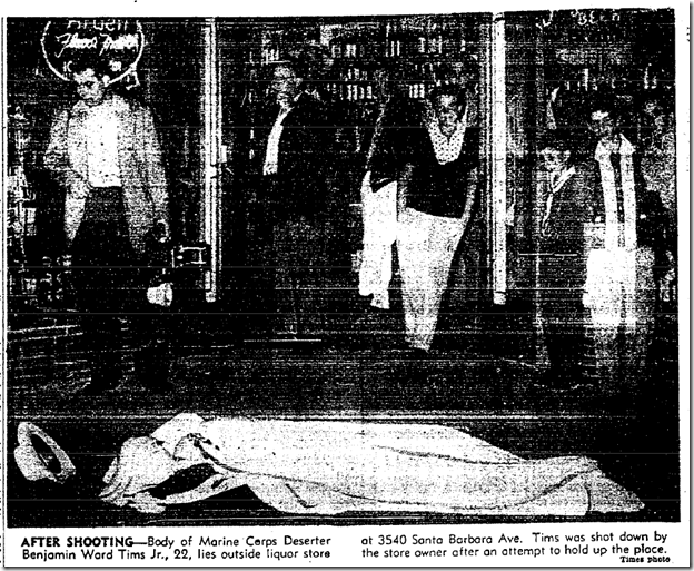 Aug. 9, 1953, Robber Killed 