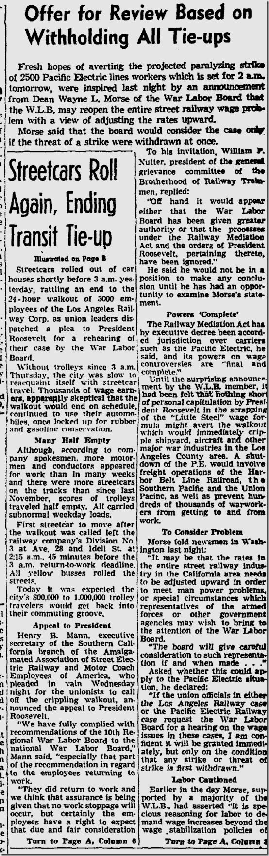 July 24, 1943, Streetcar Strike 