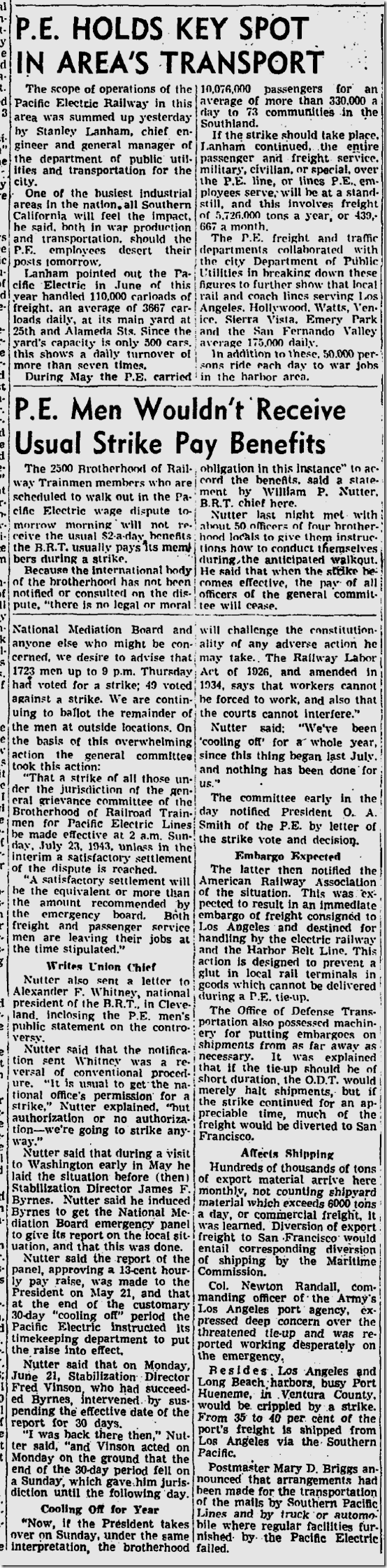 July 24, 1943, Streetcar STrike 