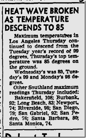 July 31, 1943, Heat Wave 