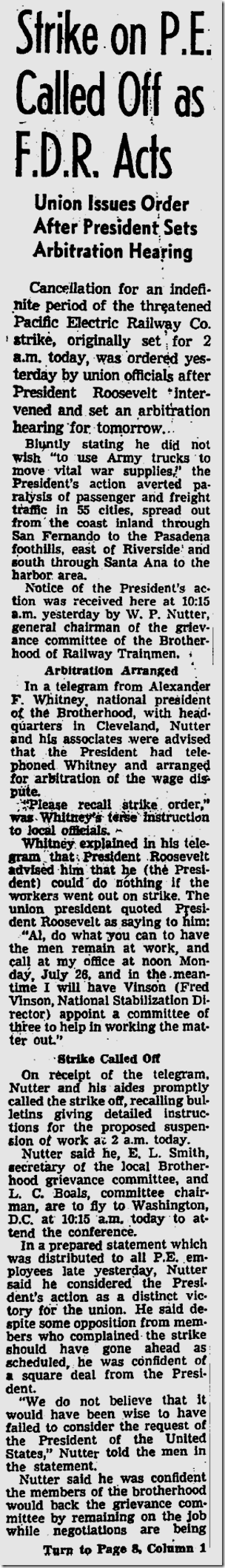 July 25, 1943, Streetcar Strike 