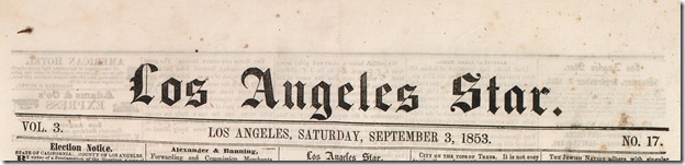 Los Angeles Star, Sept. 3, 1853