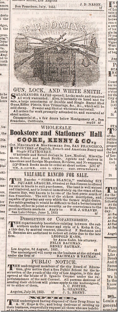 Sept. 3, 1853, Los Angeles Star 