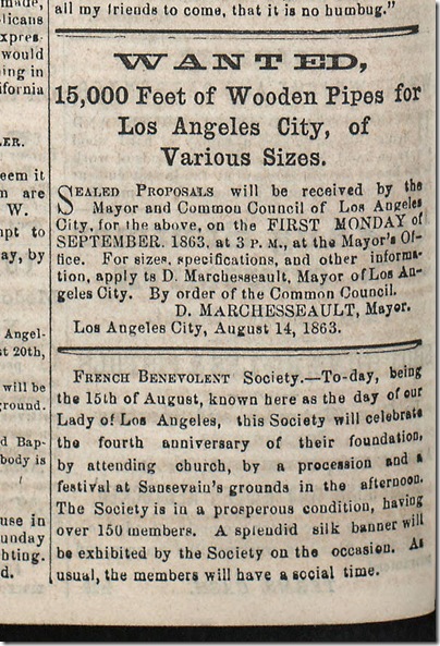 Aug. 15, 1863, Wooden Pipe Aug. 15, 1863, Wooden Pipe