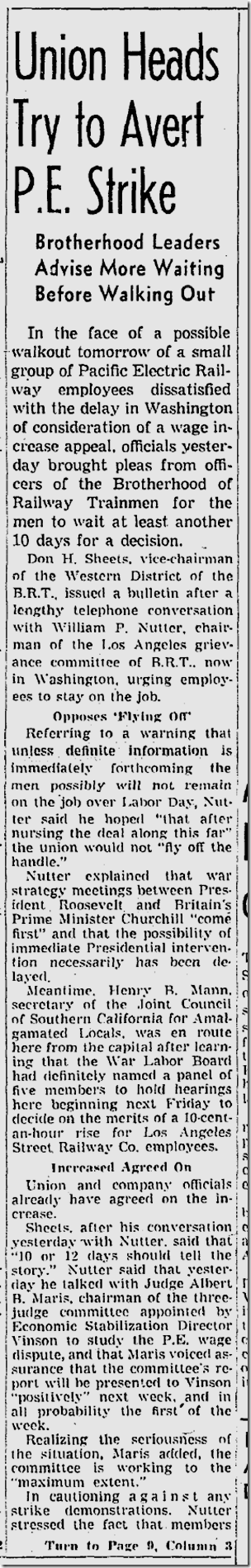 Sept. 5, 1943, Streetcar Strike 