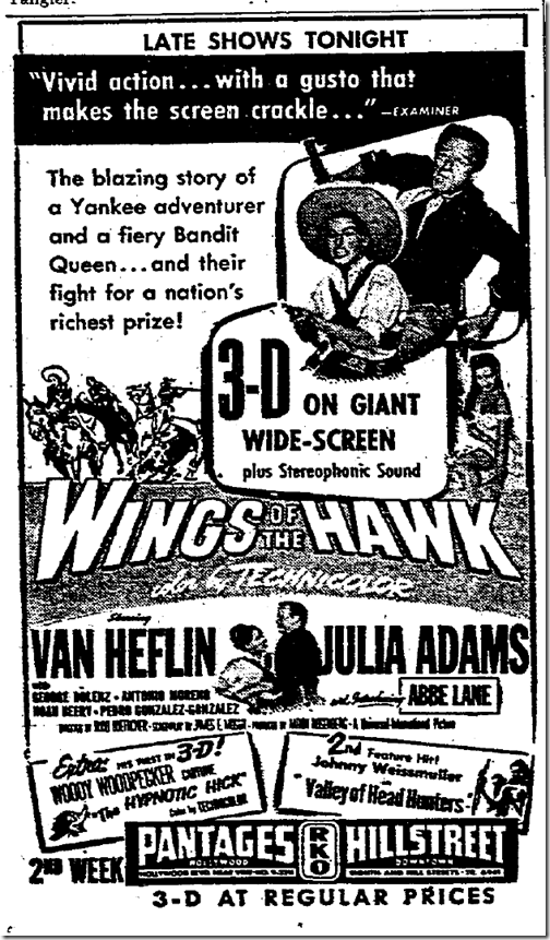 Sept. 12, 1953, Wings of the Hawk Sept. 12, 1953, Wings of the Hawk