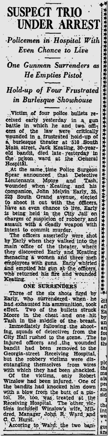 Sept. 18, 1933, Burlesque House Shootout 