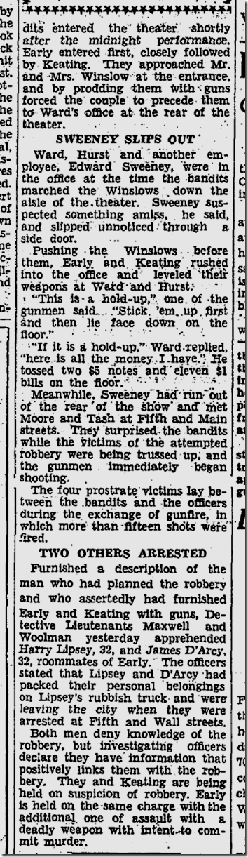 Sept. 18, 1933, Burlesque Theater Shootout 