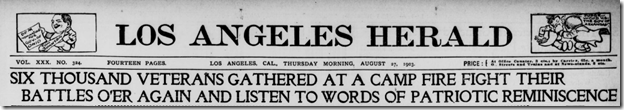 Aug. 27, 1903, Civil War Reunion Aug. 27, 1903, Civil War Reunion