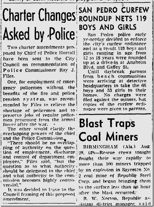 Aug. 29, 1943, Police Chief Aug. 29, 1943, Police Chief