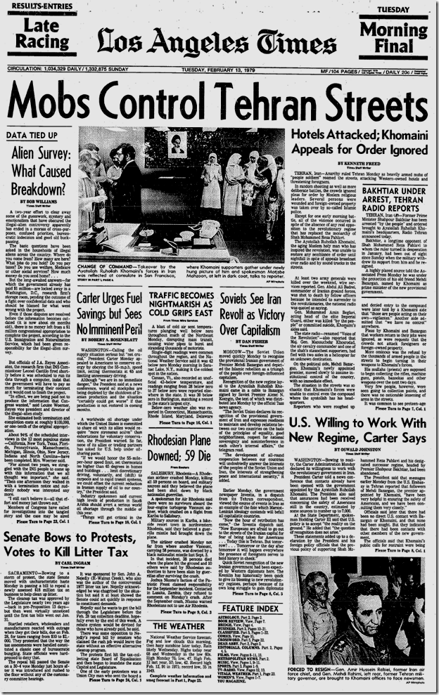 Feb. 13, 1979, Front Page 
