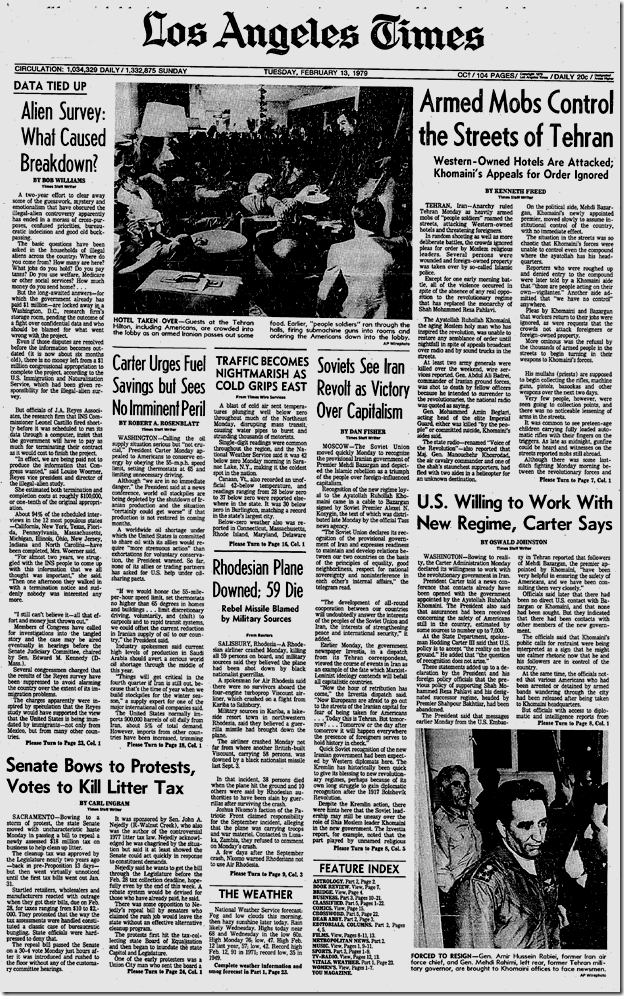 Feb. 13, 1979, Front Page 