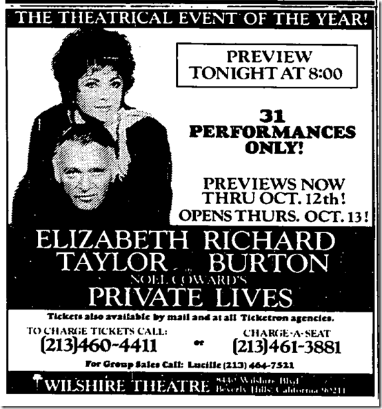 Oct. 11, 1983, Private Lives Oct. 11, 1983, Private Lives