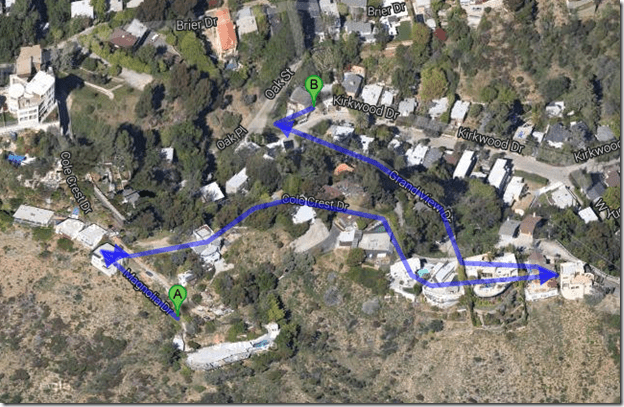 Google Map of home and apartment 