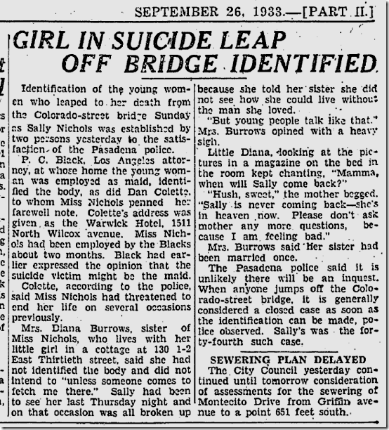 Sept. 26, 1933, Suicide 