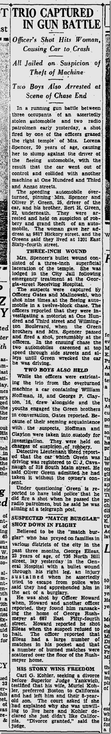 Sept. 25, 1933, Police Involved Shooting 