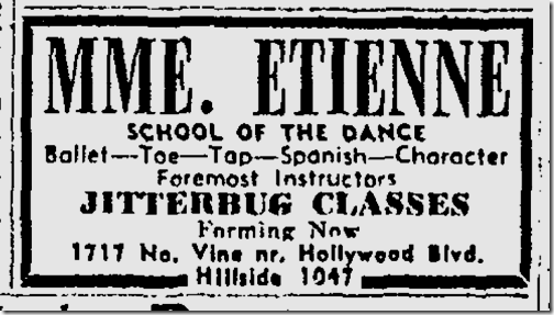 Sept. 26, 1943, Jitterbug Classes Sept. 26, 1943, Jitterbug Classes