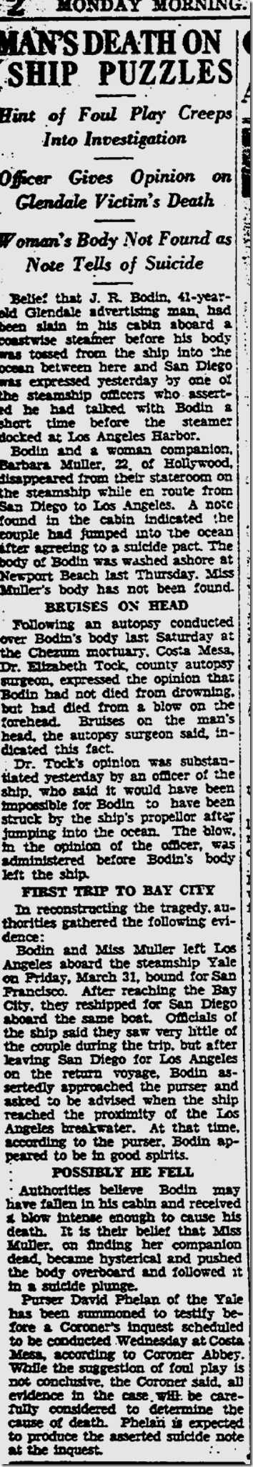 April 10, 1933, Suicide Pact 