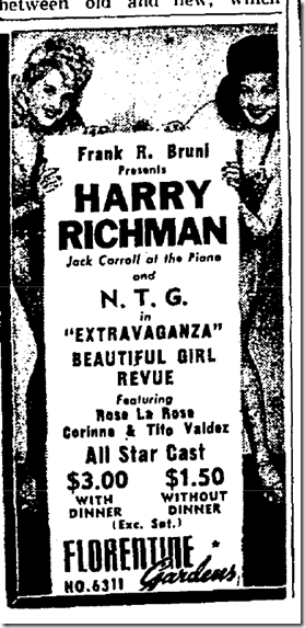 Oct. 25, 1943, Florentine Gardens Oct. 25, 1943, Florentine Gardens