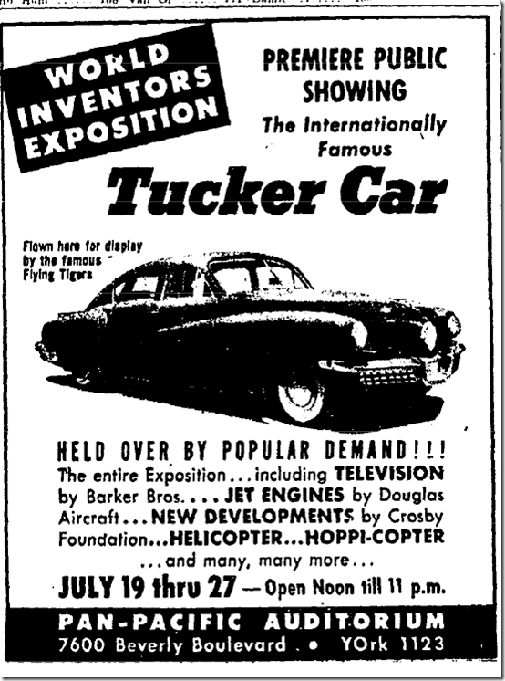 July 22, 1947 World Inventors Exposition July 22, 1947 World Inventors Exposition