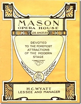 Mason Opera Cover, 1908 