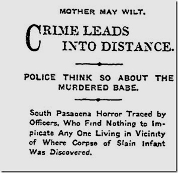 Nov. 23, 1907, Baby Killed With Ax 