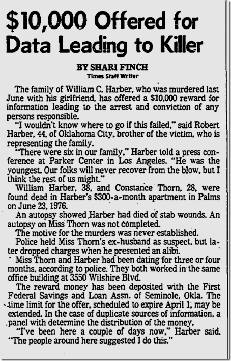 March 30, 1977, William C. Harber March 30, 1977, William C. Harber