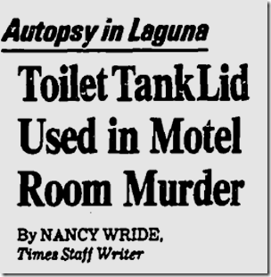 Dec. 13, 1983, Toilet Tank Murder Dec. 13, 1983, Toilet Tank Murder