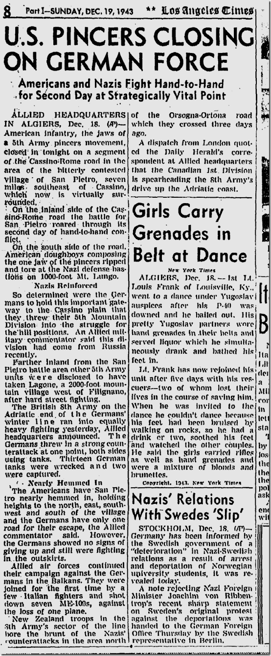 Dec. 19, 1943, Battle for San Pietro