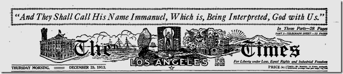 Dec. 25, 1913, Christmas in Los Angeles 