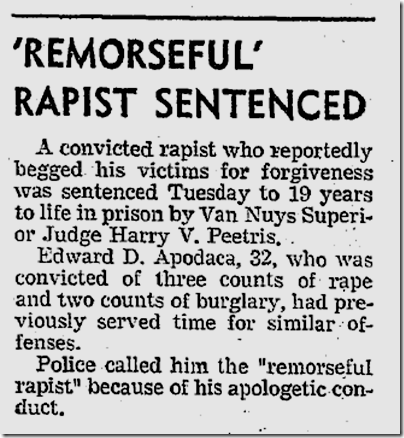 Aug. 1, 1973, Remorseful Rapist 
