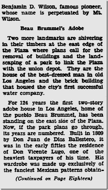 Oct. 22, 1933, Farewell to Old Los Angeles