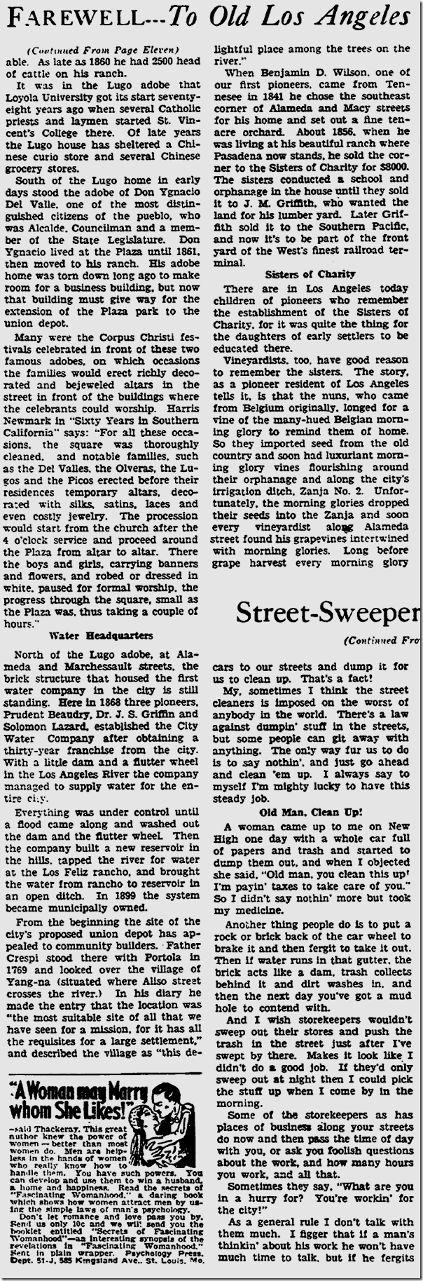 Oct. 22, 1933, Farewell to Old Los Angeles