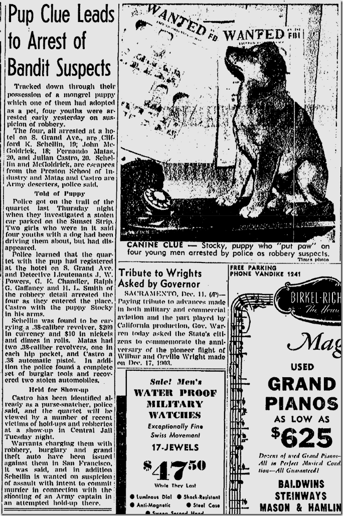 Dec. 12, 1943, Bow-Wow Bandits 