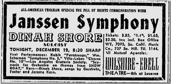 Dec. 12, 1943, Dinah Shore 