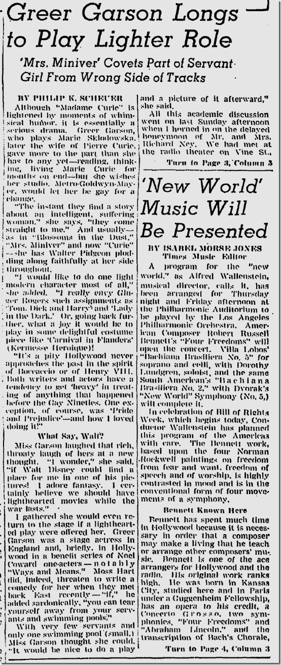 Dec. 12, 1943, Greer Garson