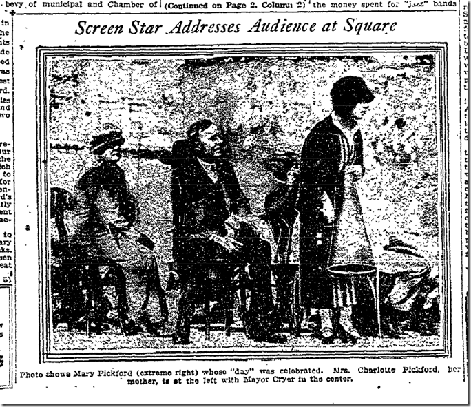 Dec. 4, 1923, Mary Pickford Day 