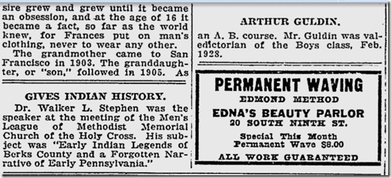 Reading Eagle, Sept. 14, 1928