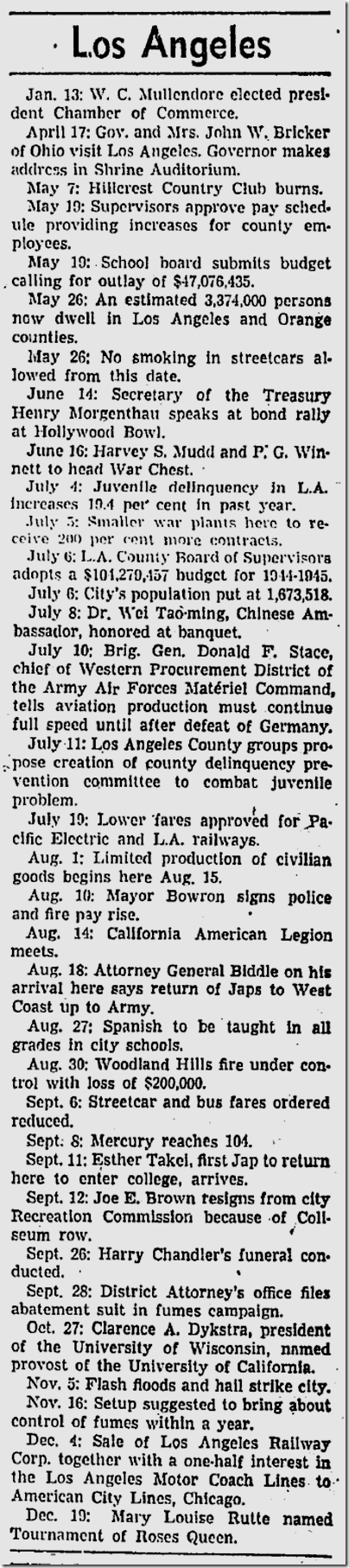 Jan. 1, 1945, Stories of the Year 