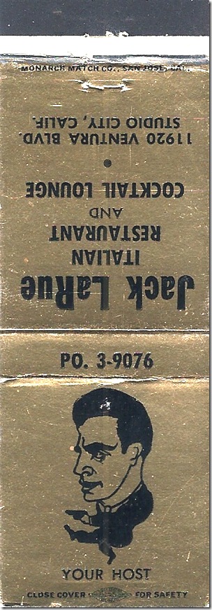 La rue matchbook