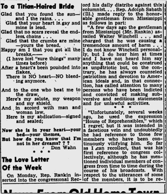 Fb. 26, 1944, Walter Winchell 